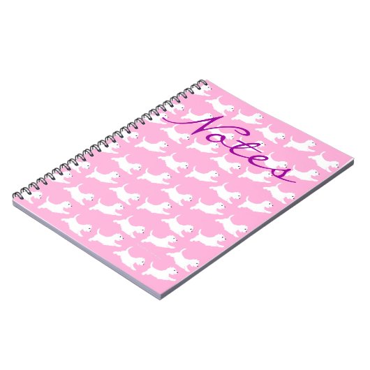 West Highland White Terriers Notizblock (Linke Seite)