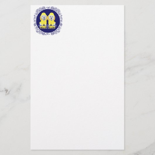 West Highland White Terriers Rain Briefpapier (Vorderseite)