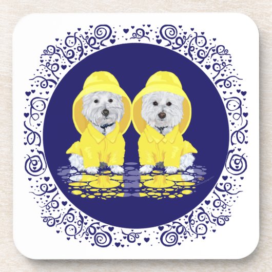 West Highland White Terriers Rain Untersetzer (Vorderseite)