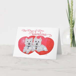 West Highland White Terriers Valentinstag Feiertagskarte