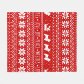 West Highland White Terriers Weihnachtswestie Hund Fleecedecke (Vorderseite (Horizontal))