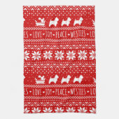 West Highland White Terriers Weihnachtswestie Hund Geschirrtuch (Vertikal)