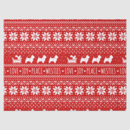 West Highland White Terriers Weihnachtswestie Hund Seidenpapier