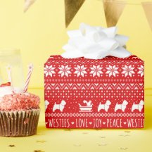 West Highland White Terriers Westie Christmas Wrap