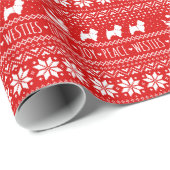 West Highland White Terriers Westie Christmas Wrap Geschenkpapier (Rolleneckpunkt)