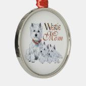 West Higland White Terrier MAMA Ornament Aus Metall (Rechts)
