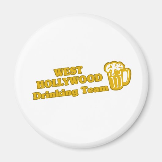 West Hollywood Drinking Team T-Shirts Magnet (Vorne)