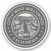 WEST HOLLYWOOD KALIFORNIA - LOS ANGELES CA AUFKLEBER (Vorderseite)