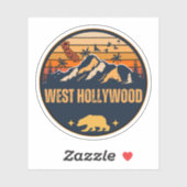 West Hollywood, Kalifornien Aufkleber (Blatt)