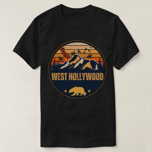 West Hollywood, Kalifornien T-Shirt (Design vorne)