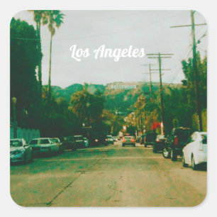 West Hollywood, Los Angeles, Kalifornien Quadratischer Aufkleber
