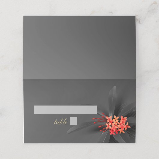 West Indian Jasmine Wedding Platzkarte (Außenseite Aufgefaltet)