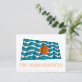 West Indies Federation Waving Flag mit Namen Postkarte (Stehend Vorderseite)