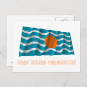 West Indies Federation Waving Flag mit Namen Postkarte (Vorne/Hinten)