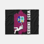 West Indies Flag Cricket Fans West Indies Cricket  Fleecedecke (Vorderseite (Horizontal))