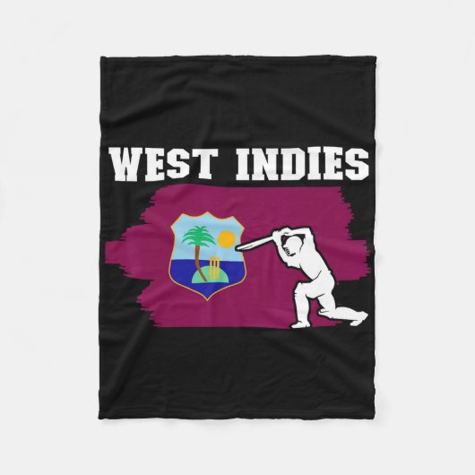 West Indies Flag Cricket Fans West Indies Cricket  Fleecedecke (Vorderseite)