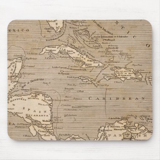 West Indies Map von Arrowsmith Mousepad (Vorne)