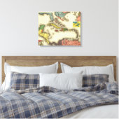 West IndiesPanoramablick KarteWestindien Leinwanddruck (Insitu (Schlafzimmer))