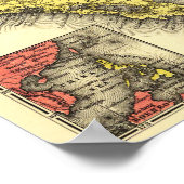 West IndiesPanoramablick KarteWestindien Poster (Ecke)