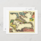 West IndiesPanoramablick KarteWestindien Postkarte (Vorne/Hinten)