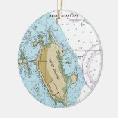 West Island Fairhaven MA Chart Keramik Ornament (Links)