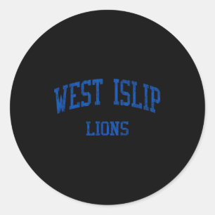 West Islip High School Hs West Islip Ny Vintage Sr Runder Aufkleber