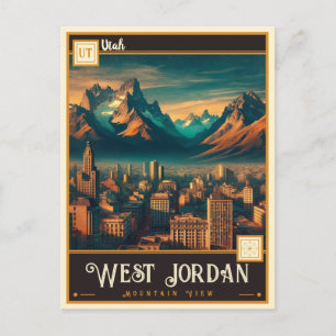 West Jordan, Utah Vintage Postkarte