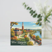 West Lafayette Indiana Postkarte (Stehend Vorderseite)