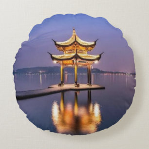 West Lake, Hangzhou, Chinesisch Rundes Kissen