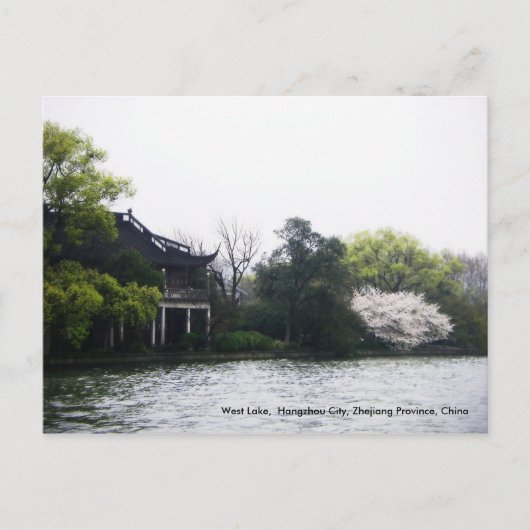 West Lake, Hangzhou, Zhejiang, China Postkarte (Vorderseite)
