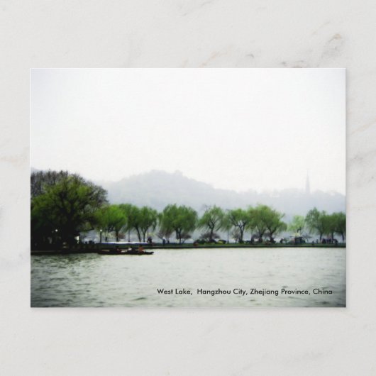 West Lake, Hangzhou, Zhejiang, China Postkarte (Vorderseite)