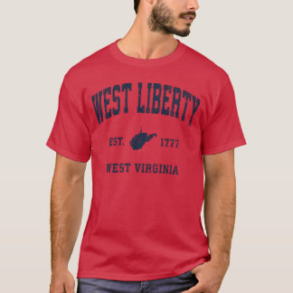 West Liberty West Virginia WV Vintage Athletik Nav T-Shirt