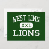 West Linn - Löwen - High School - West Linn Oregon Postkarte (Vorne/Hinten)