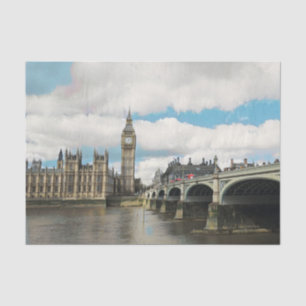 West London - WESTMINSTER Endbrücke - Panorama - Seidenpapier