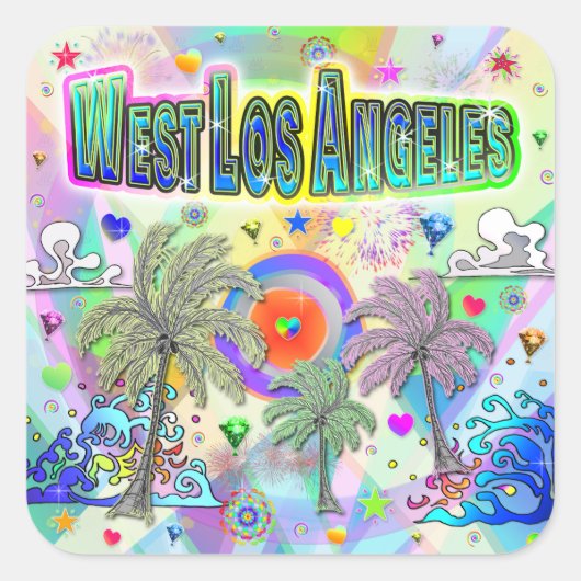 West Los Angeles Deep Dream Sticker (Vorderseite)