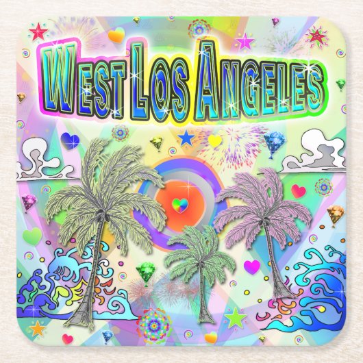 West Los Angeles Deep Dream Untersetzer (Vorderseite)