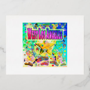 West Los Angeles Epoch Hour Postcard Folien Feiertagspostkarte