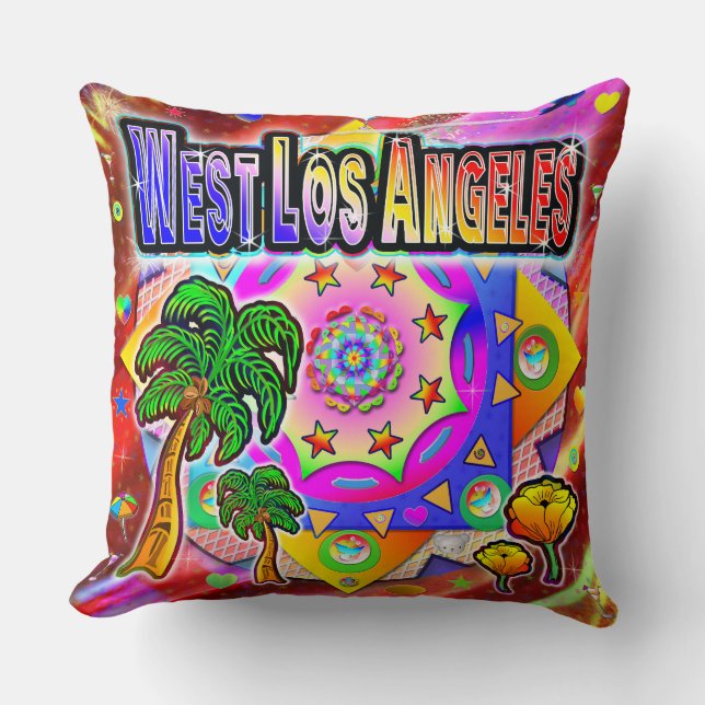 West Los Angeles Tropical Friends Pillow Kissen (Vorderseite)