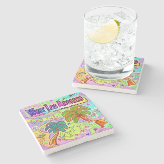 West Los Angeles Urlaub Ziel Untersetzer (Seitenansicht)