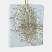 West Maui Vintage Karte Keramikornament (Rechts)
