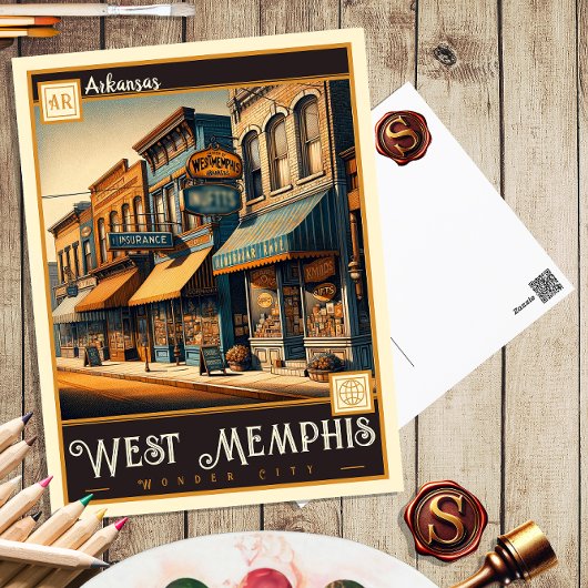 West Memphis, Arkansas | Vintage Postkarte