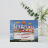 West Mesa Drive-In's Marquee Postcard Postkarte (Stehend Vorderseite)