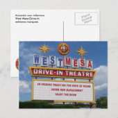 West Mesa Drive-In's Marquee Postcard Postkarte (Vorne/Hinten)