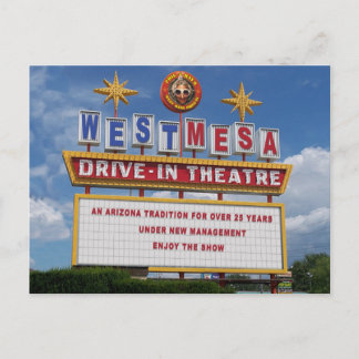 West Mesa Drive-In's Marquee Postcard Postkarte