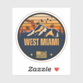 West Miami, Florida Aufkleber (Blatt)