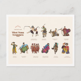 West Nusa Tenggara Indonesia Travel Postkarte