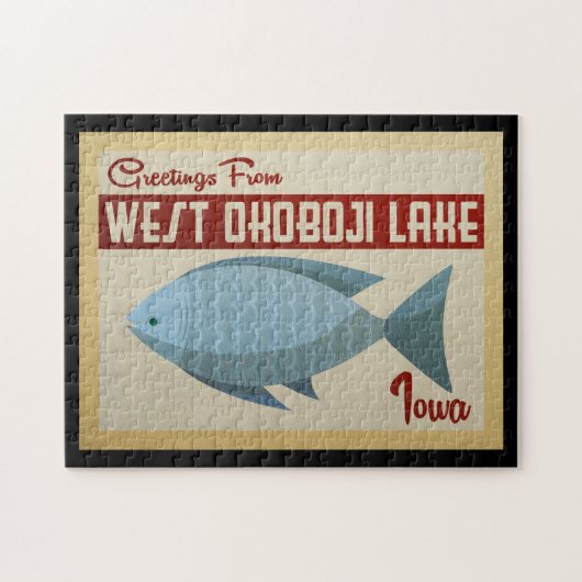West Okoboji Seen Fischen Puzzle (Horizontal)