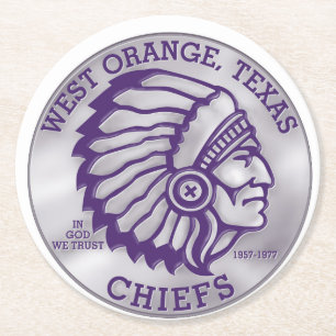 WEST ORANGE LEITER-UNTERSETZER RUNDER PAPPUNTERSETZER