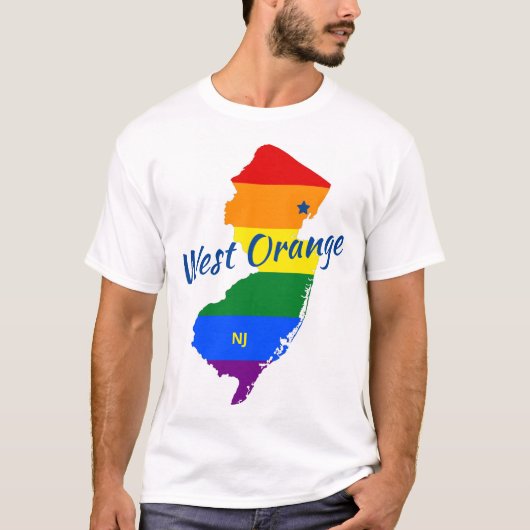 West Orange NJ Gay T-Shirt (Vorderseite)