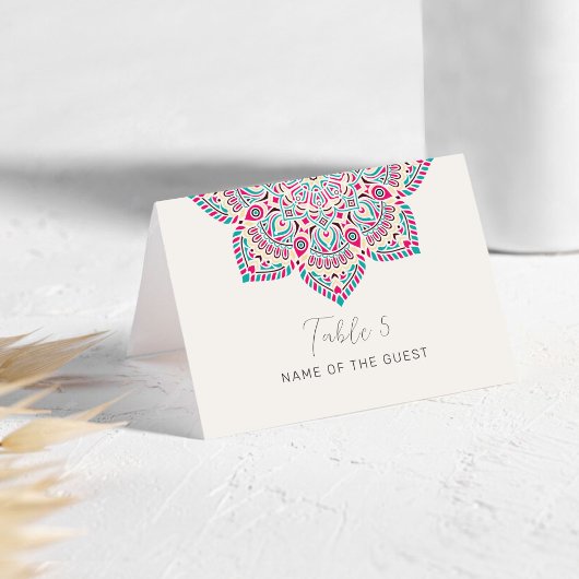 West Pacific Classic Mandala Wedding Place Card Tischnummer